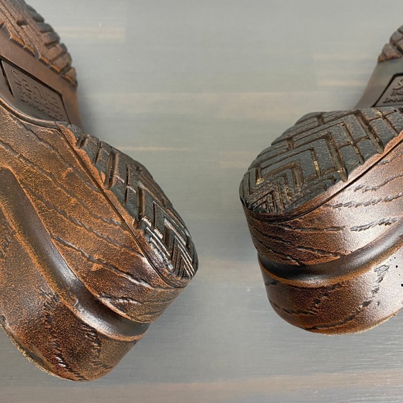 Sanita Danish Clogs Suede Nurse Work Shoes Size 7.5 EU38 Gray Boho Aztec Chunky - Picture 7 of 9